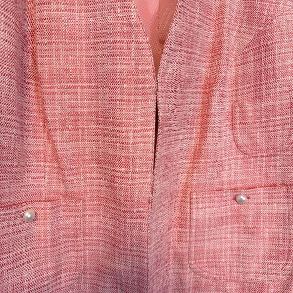 Apostrophe Pink Tweed Style Pink Blazer Jacket Size 24W NWT - Picture 2 of 9